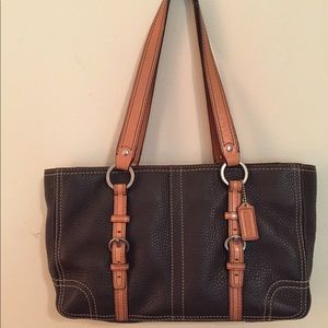 Coach Chelsea Brown Pebbled Leather Handbag